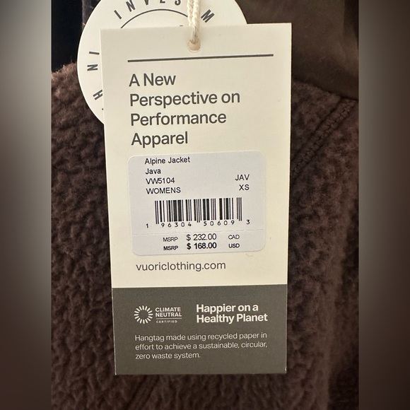Vuori Alpine Jacket NWT - Picture 7 of 7
